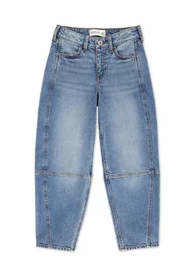 high rise balloon jeans