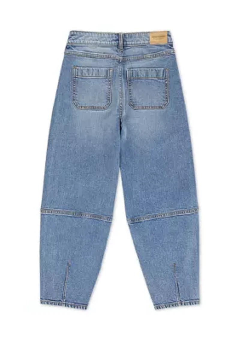 high rise balloon jeans