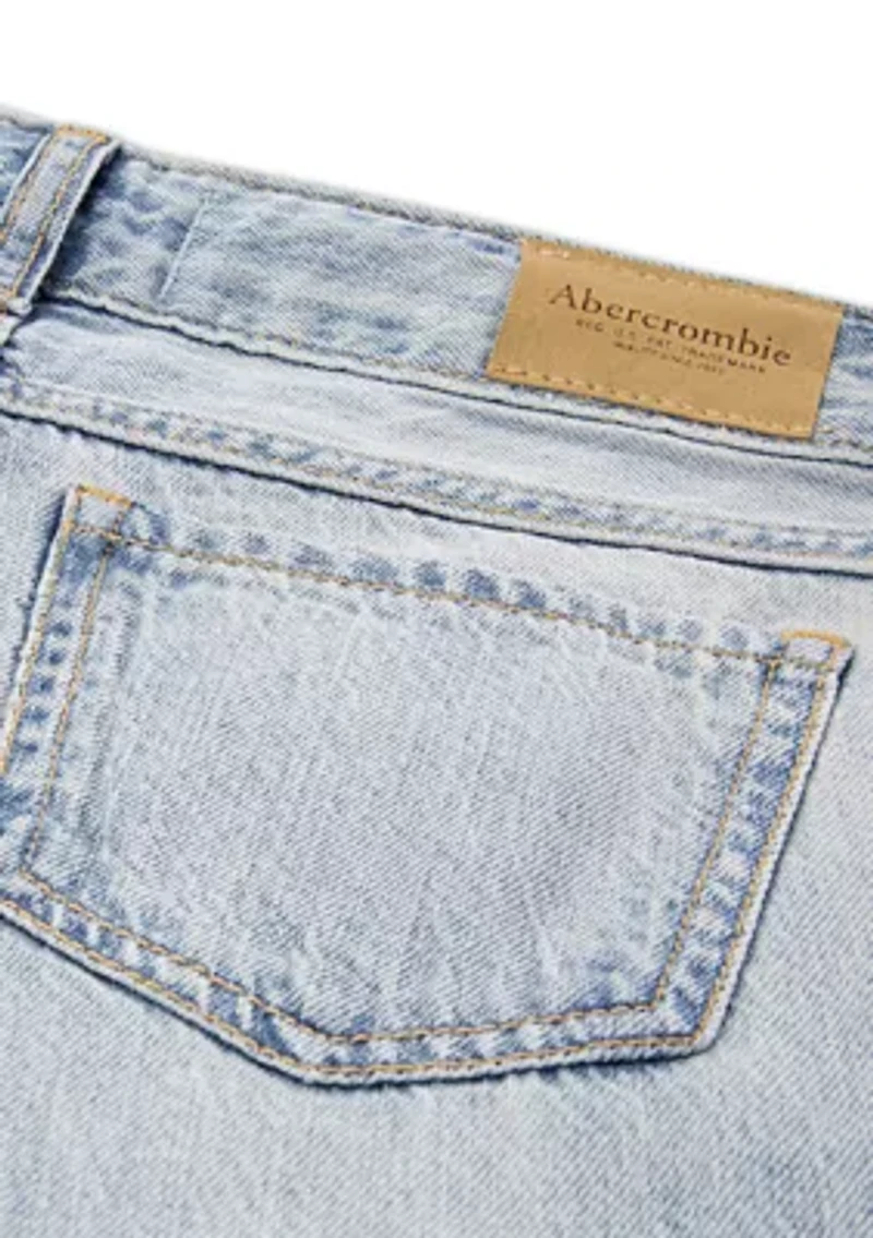 low rise seamed baggy jeans