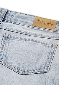 low rise seamed baggy jeans