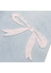 low rise baggy embroidered jeans
