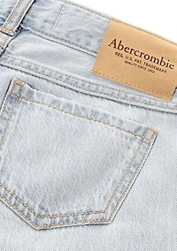 low rise baggy embroidered jeans