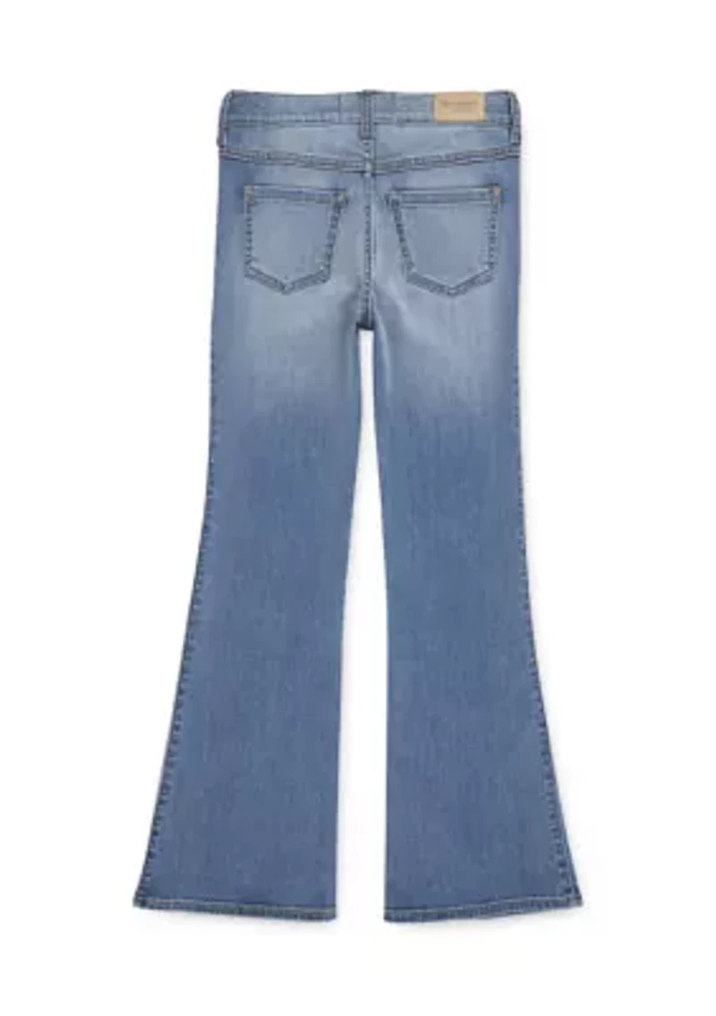 high rise flare jeans