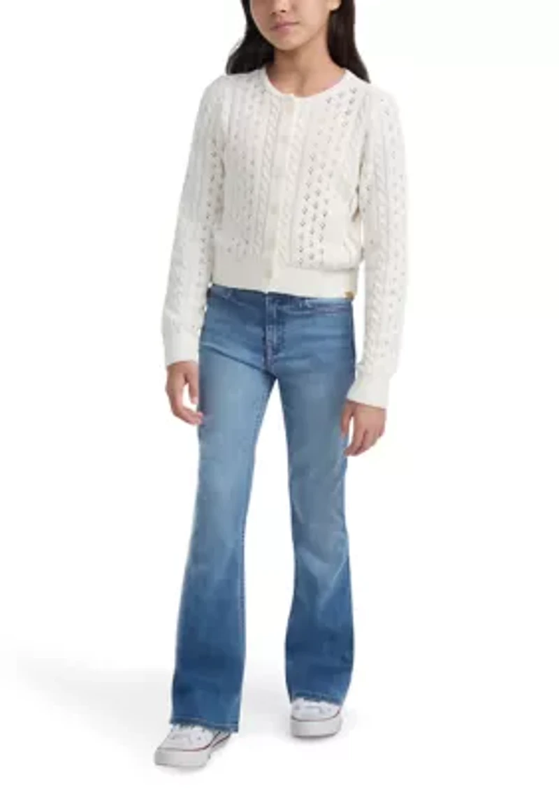 high rise flare jeans