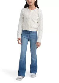 high rise flare jeans