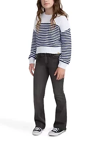 lowrise bootcut stretch jeans