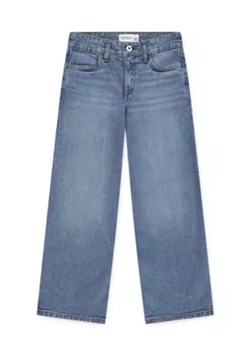 high rise wide leg jeans