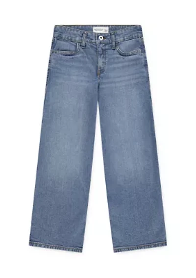 high rise wide leg jeans