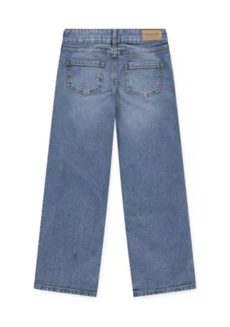 high rise wide leg jeans