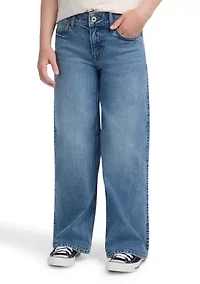high rise wide leg jeans