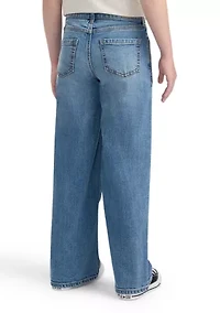 high rise wide leg jeans