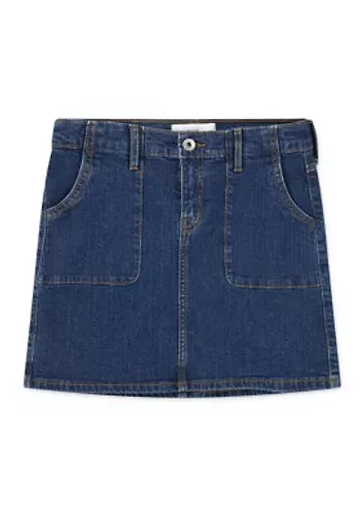 denim mini skirt