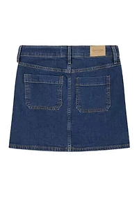 denim mini skirt