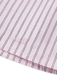 stripe boxy button front shirt