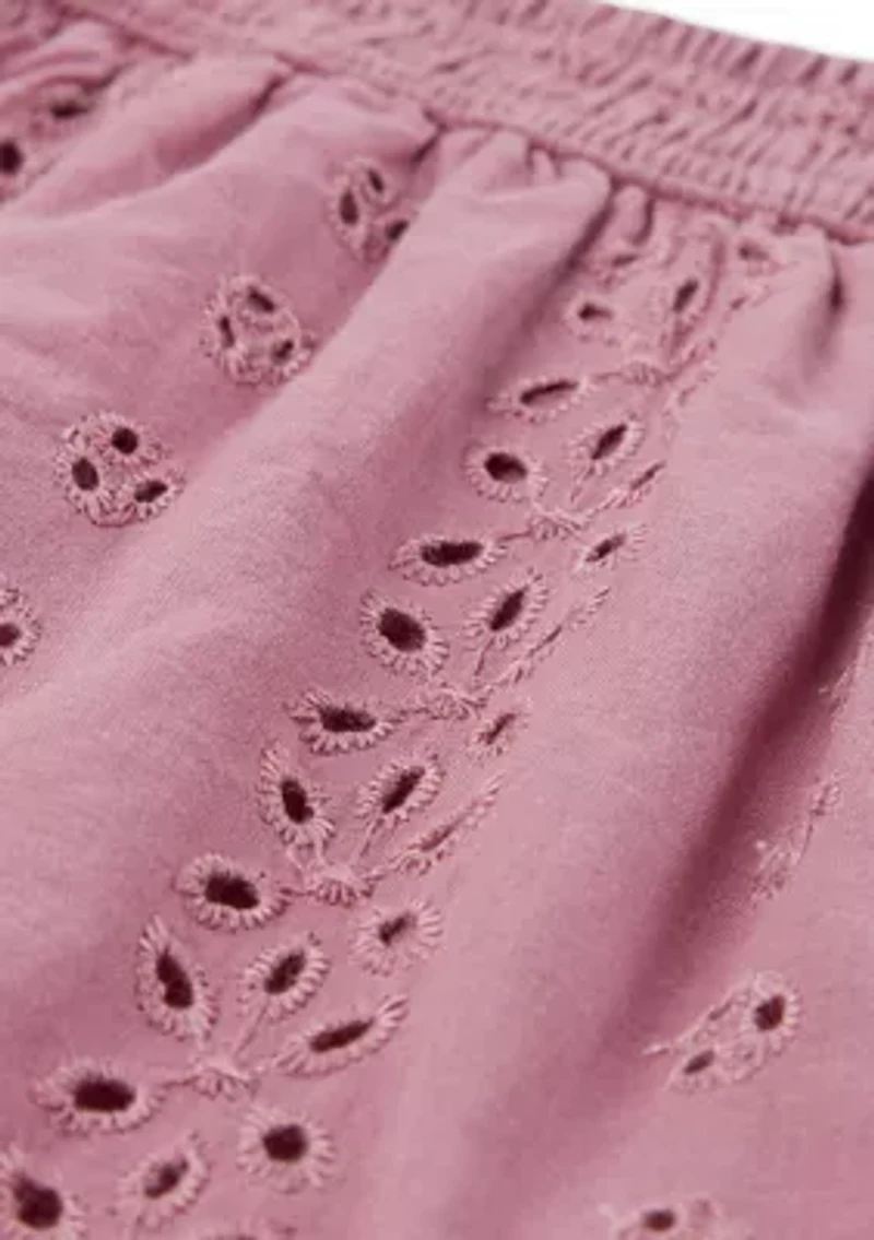 eyelet mini skort