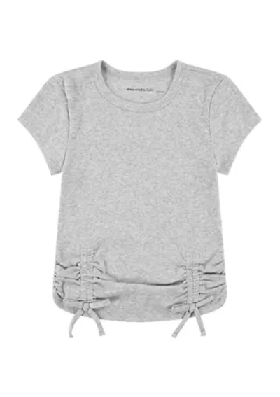 ruched side bow baby tee