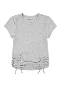 ruched side bow baby tee