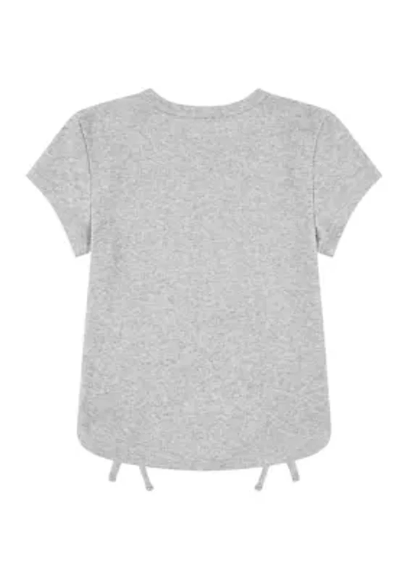 ruched side bow baby tee