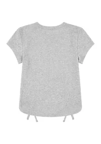 ruched side bow baby tee