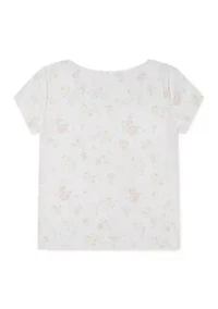 square neck pointelle t-shirt