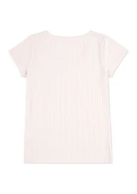 square neck pointelle t-shirt