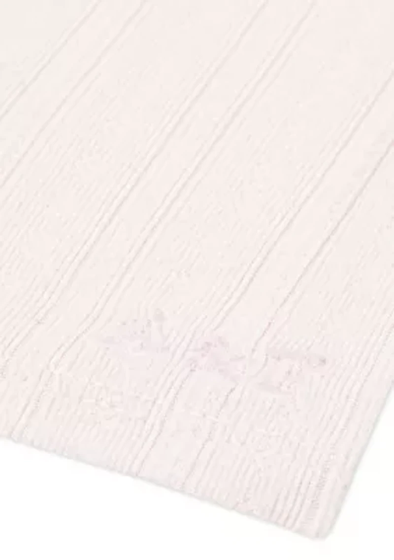 square neck pointelle t-shirt