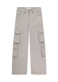 high rise cargo wide leg pants