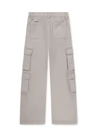 high rise cargo wide leg pants