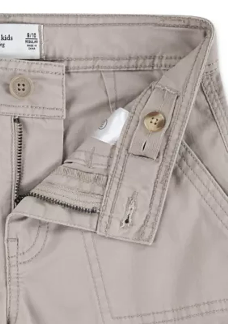 high rise cargo wide leg pants