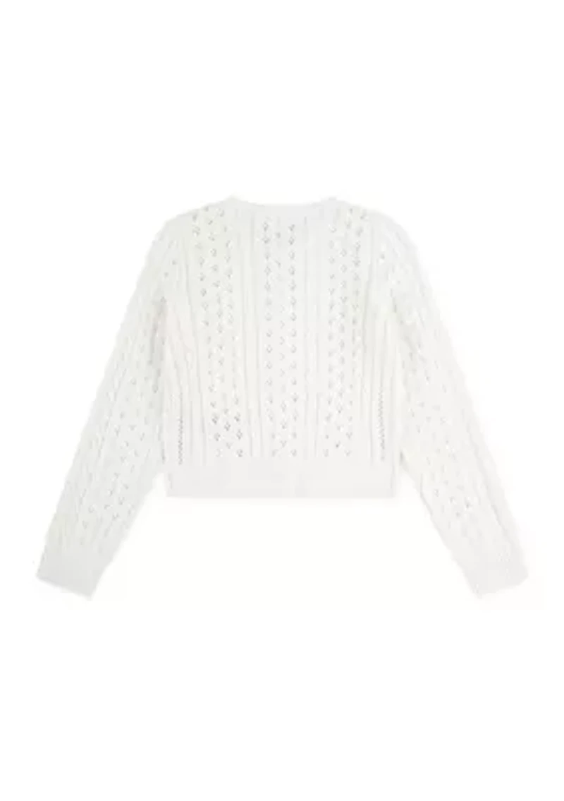 cable knit cardigan