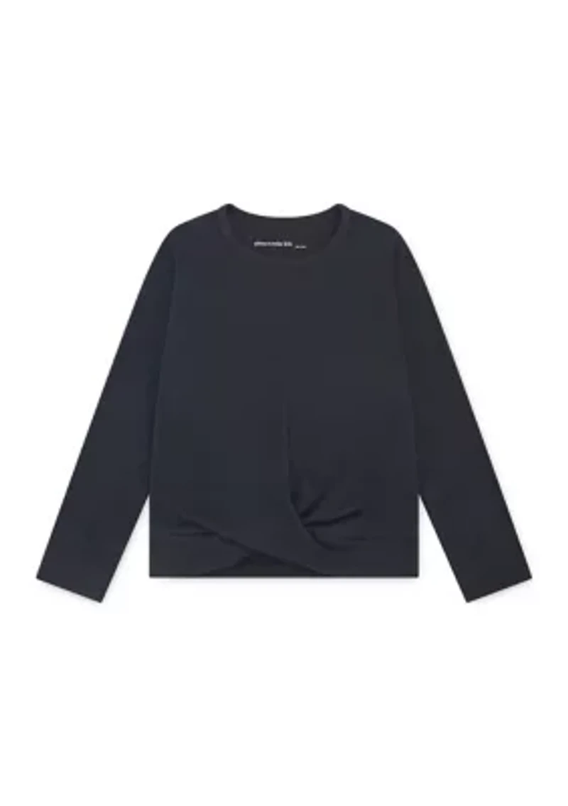 cozy twist front ribbed top