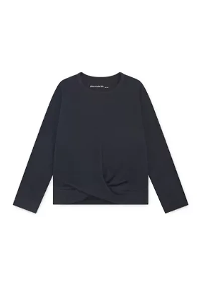 cozy twist front ribbed top