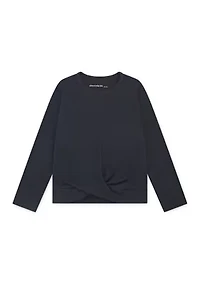 cozy twist front ribbed top