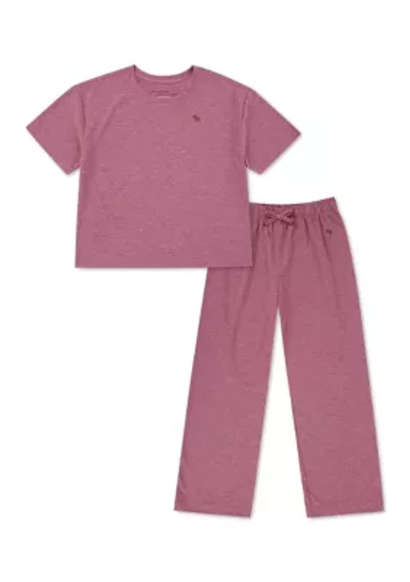 boxy tee pants sleep set