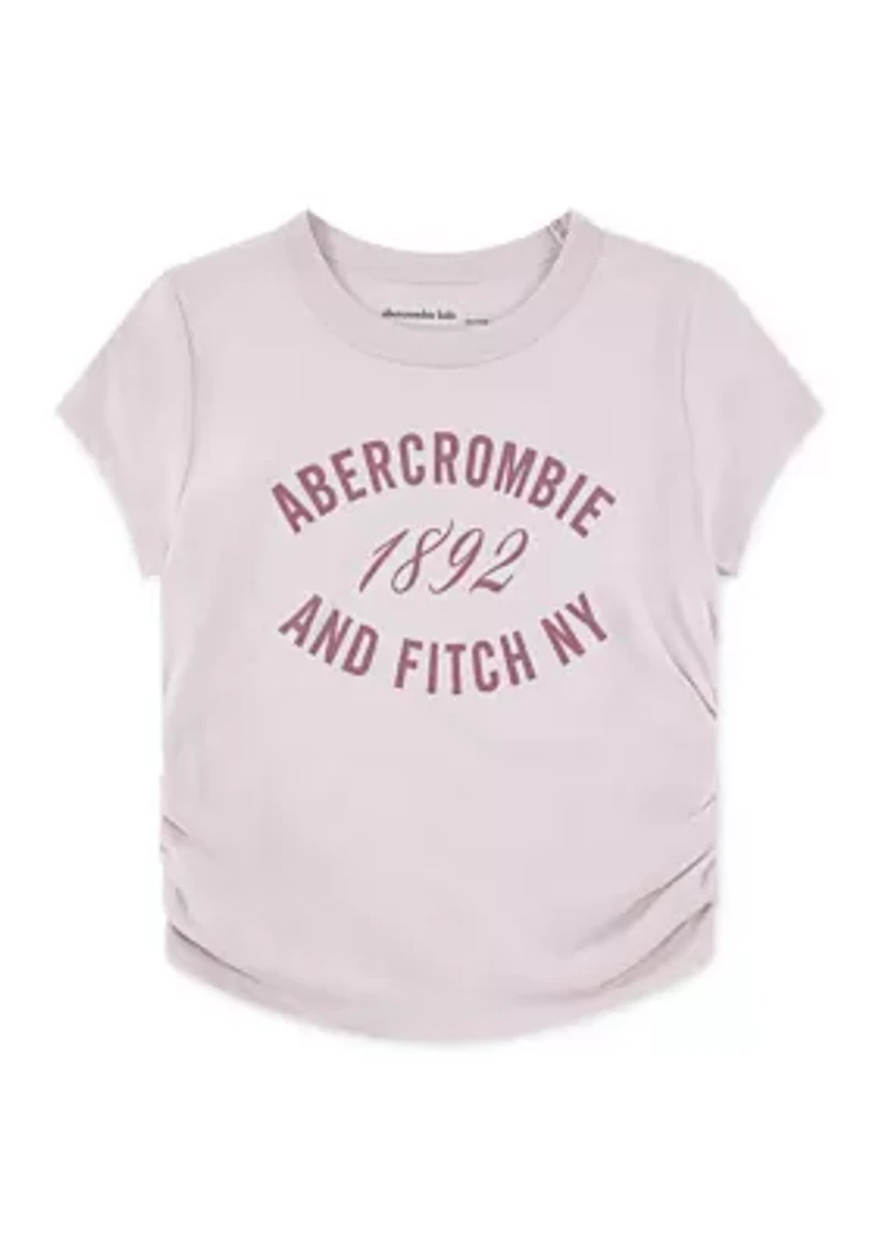 cotton ruched 1892 graphic t-shirt