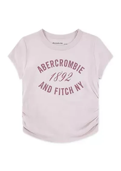 cotton ruched 1892 graphic t-shirt