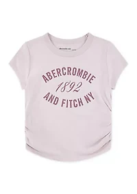 cotton ruched 1892 graphic t-shirt