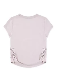 cotton ruched 1892 graphic t-shirt