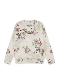elongated crewneck fleece sweatshirt