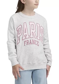 paris fleece crew pullover