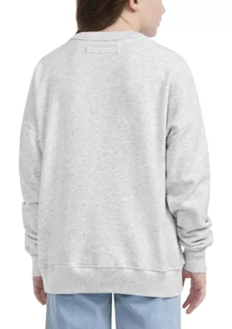 paris fleece crew pullover