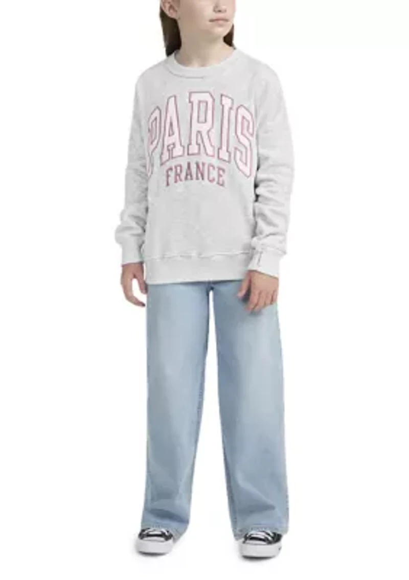 paris fleece crew pullover