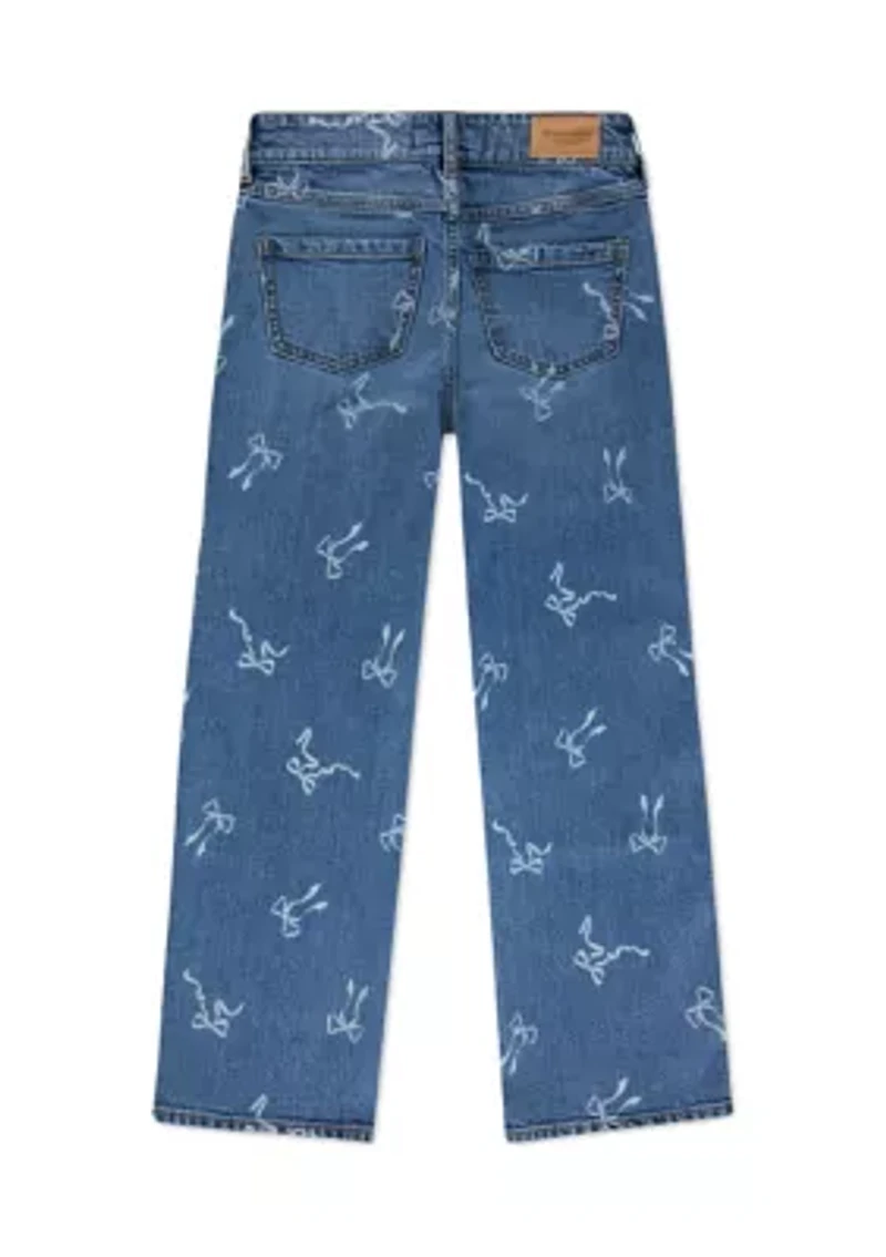 high rise discharge wide leg jeans