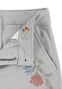 embroidered cargo joggers
