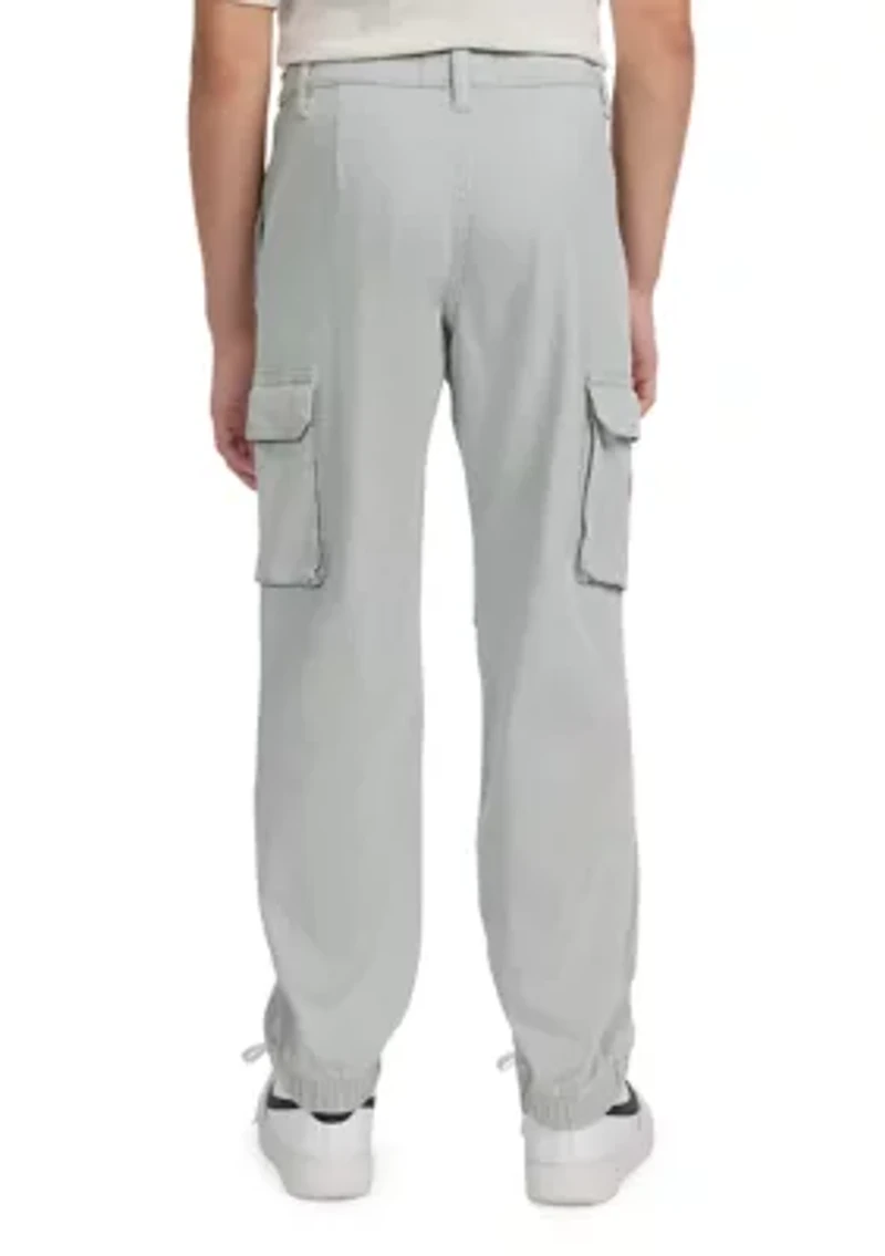 embroidered cargo joggers