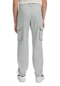 embroidered cargo joggers