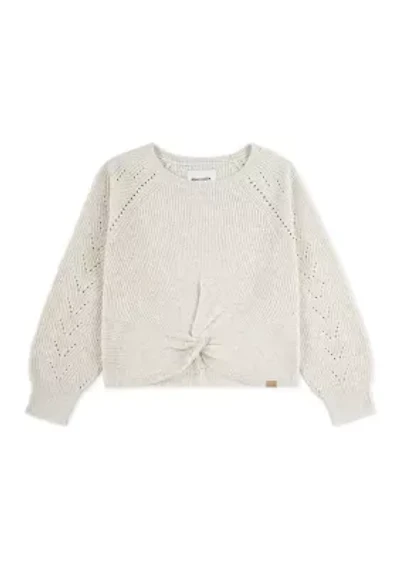 twist front crew sweater