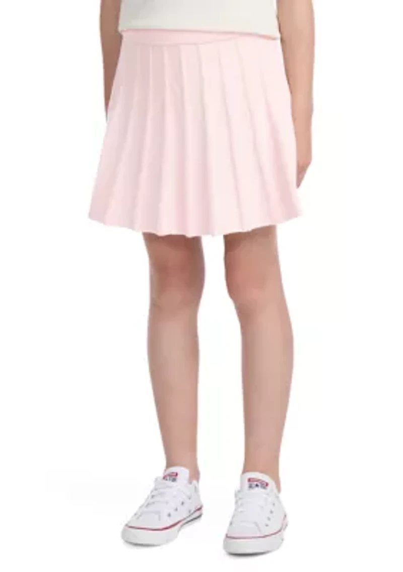 pleated sweater skirt