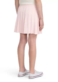 pleated sweater skirt