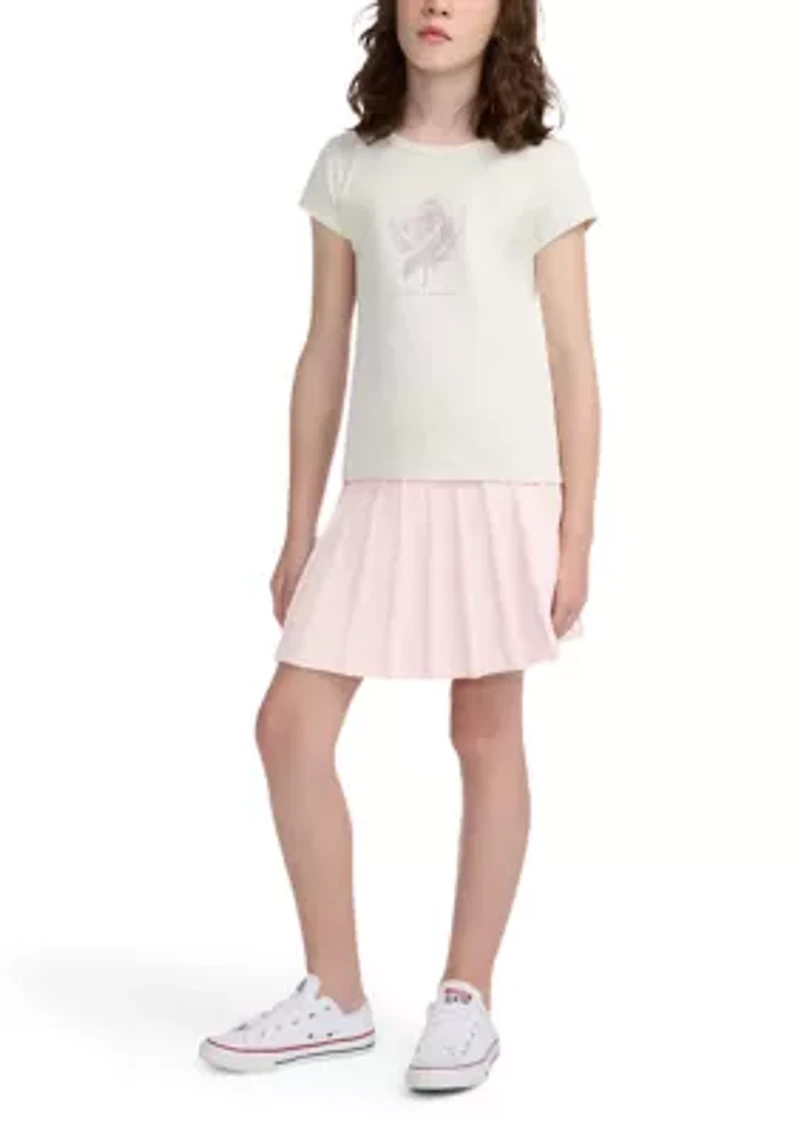 pleated sweater skirt